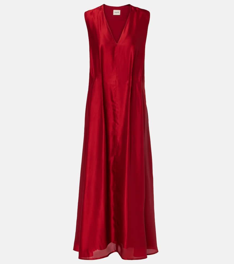 khaite syd satin maxi dress