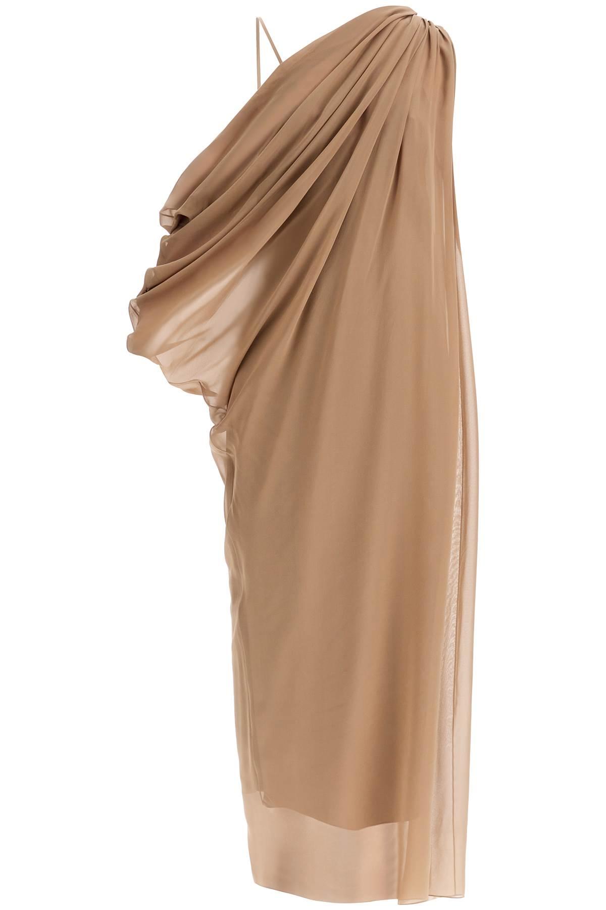 khaite taj chiffon silk dress