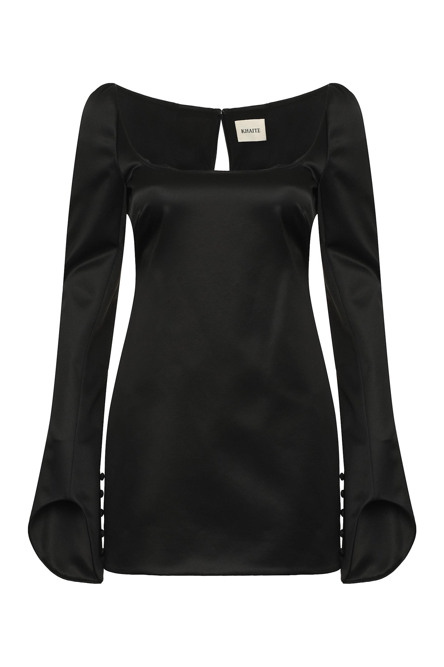 khaite tate satin dress