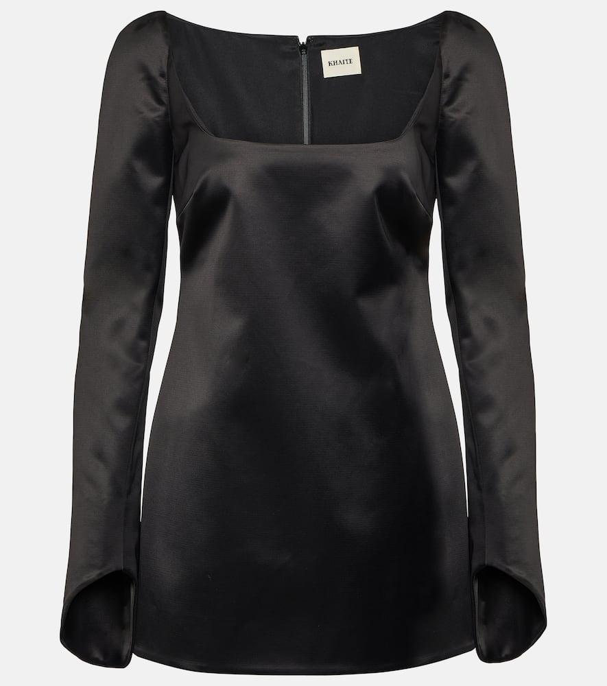 khaite tate satin minidress