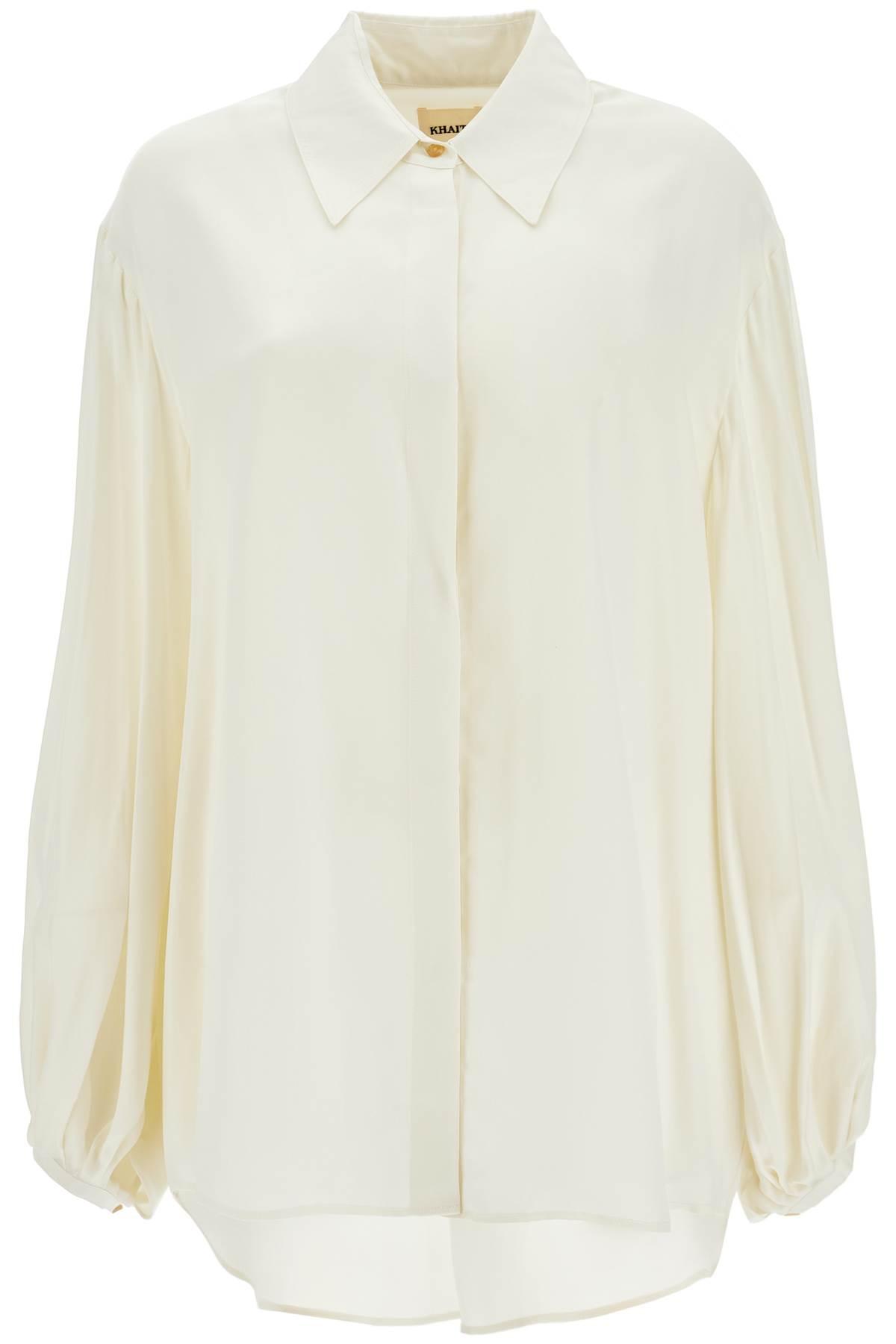 khaite the bam top pleated shirt