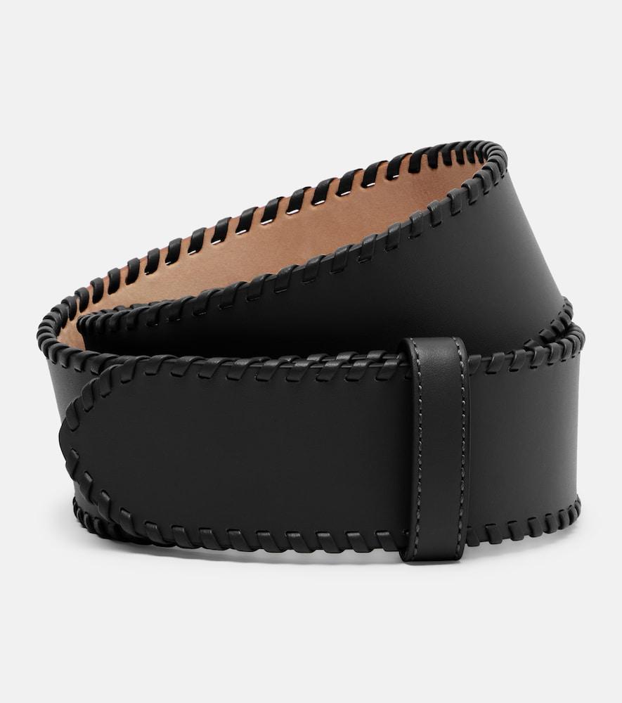 khaite theo leather belt
