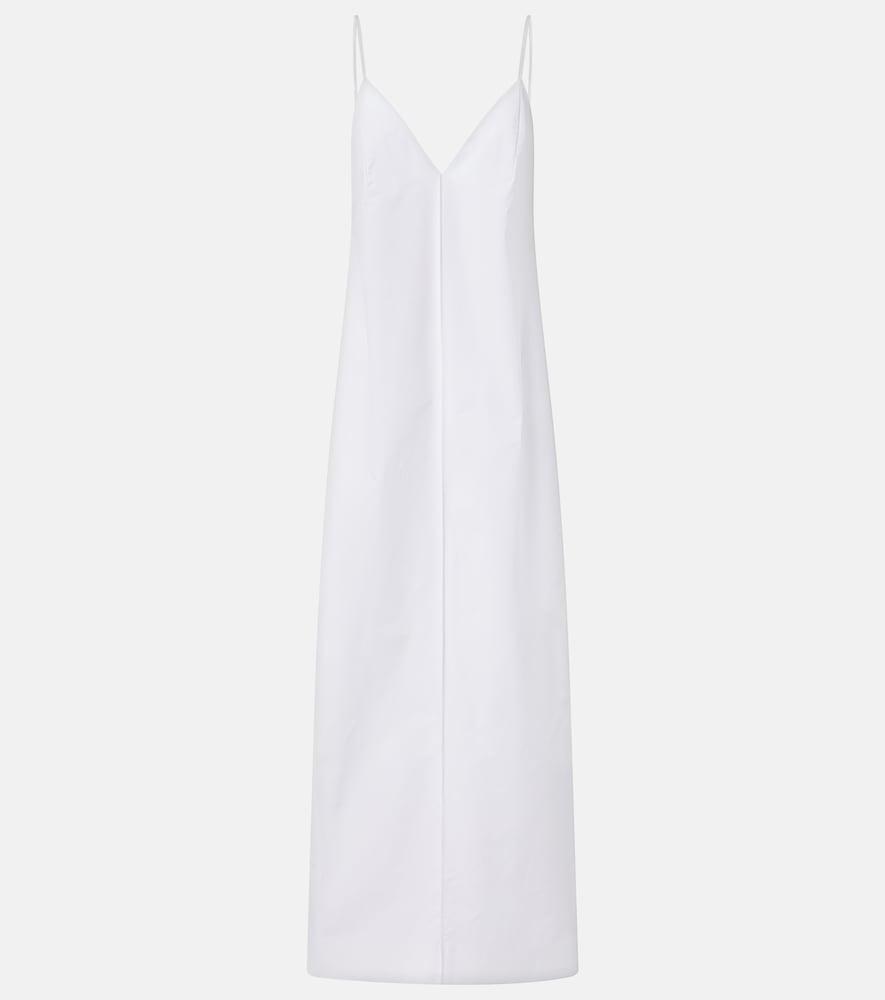 khaite tulula silk poplin slip dress