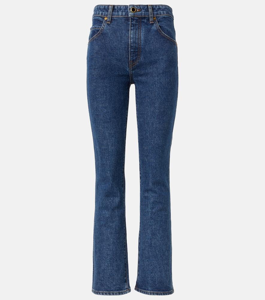 khaite vivian cropped bootcut jeans