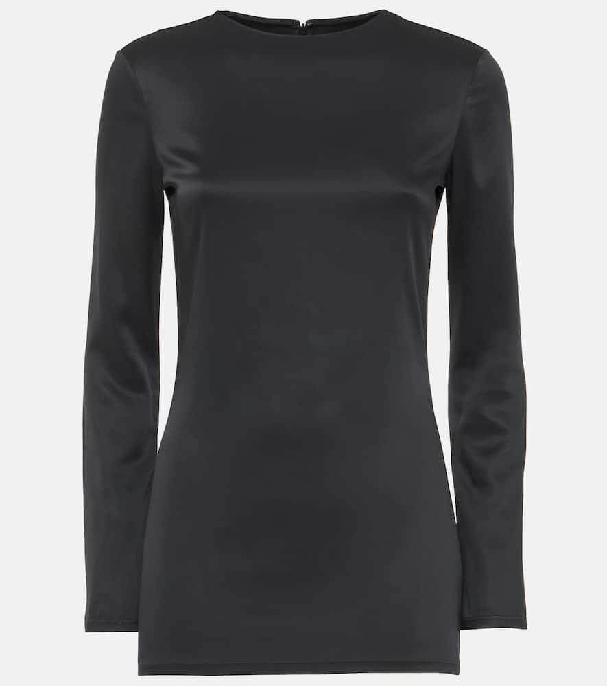 khaite vlad satin cady top