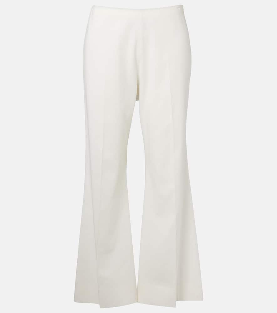 khaite walter cotton canvas flared pants