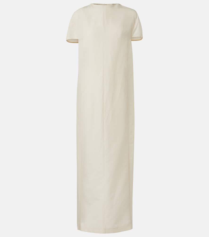khaite webster silk and cotton organza maxi dress