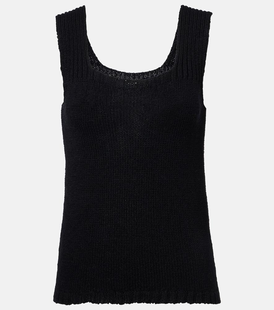 khaite wil knitted cotton top