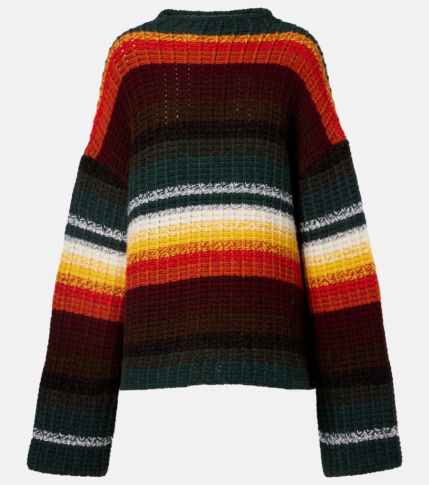 khaite yanis striped cashmere sweater
