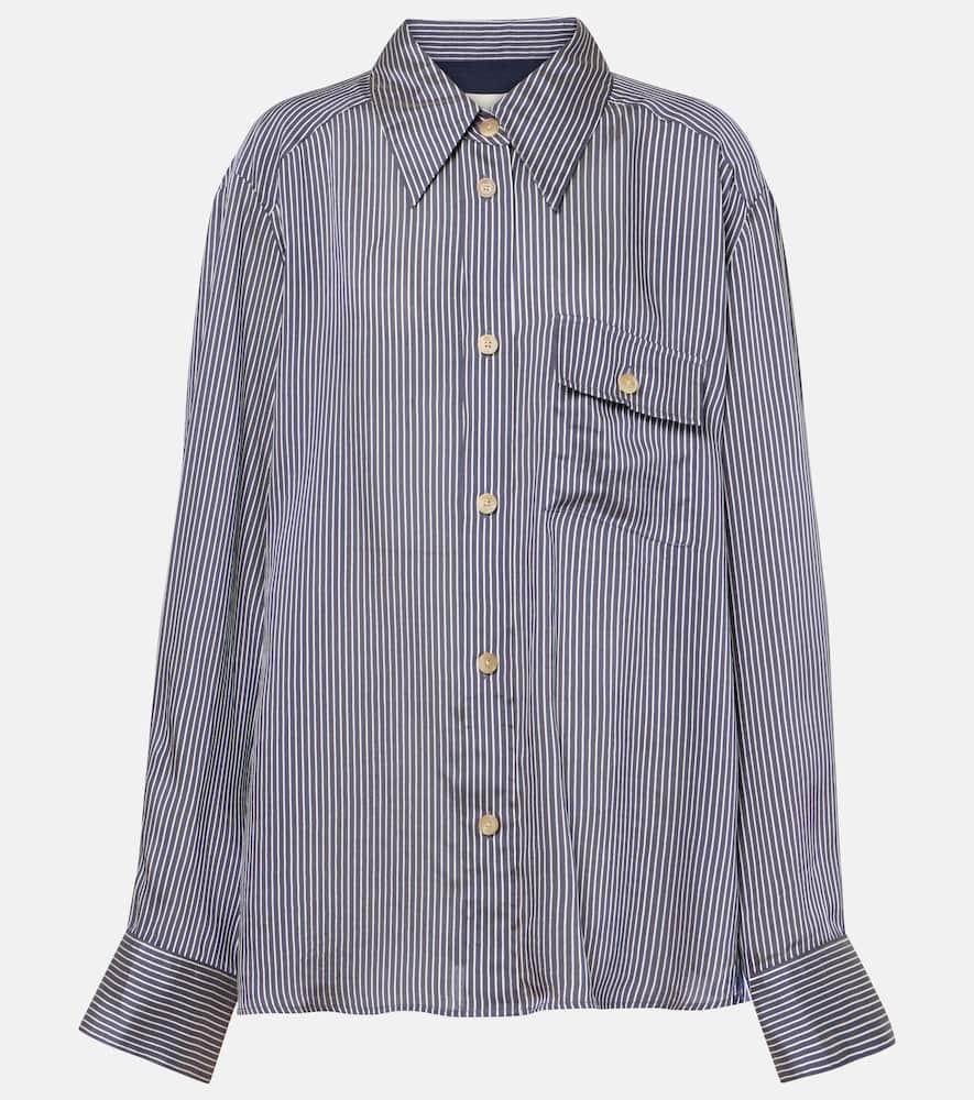 khaite yatty striped shirt