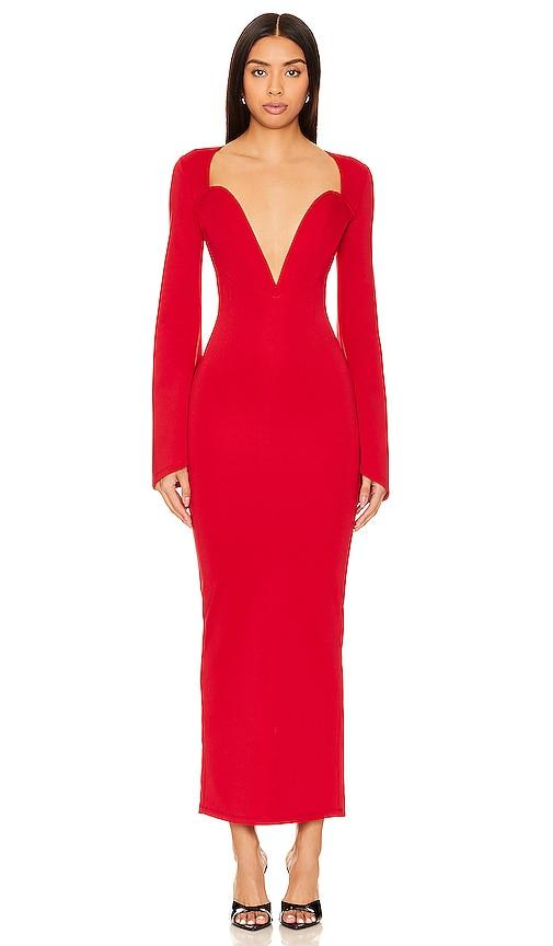 khanums k'dore dress in red.