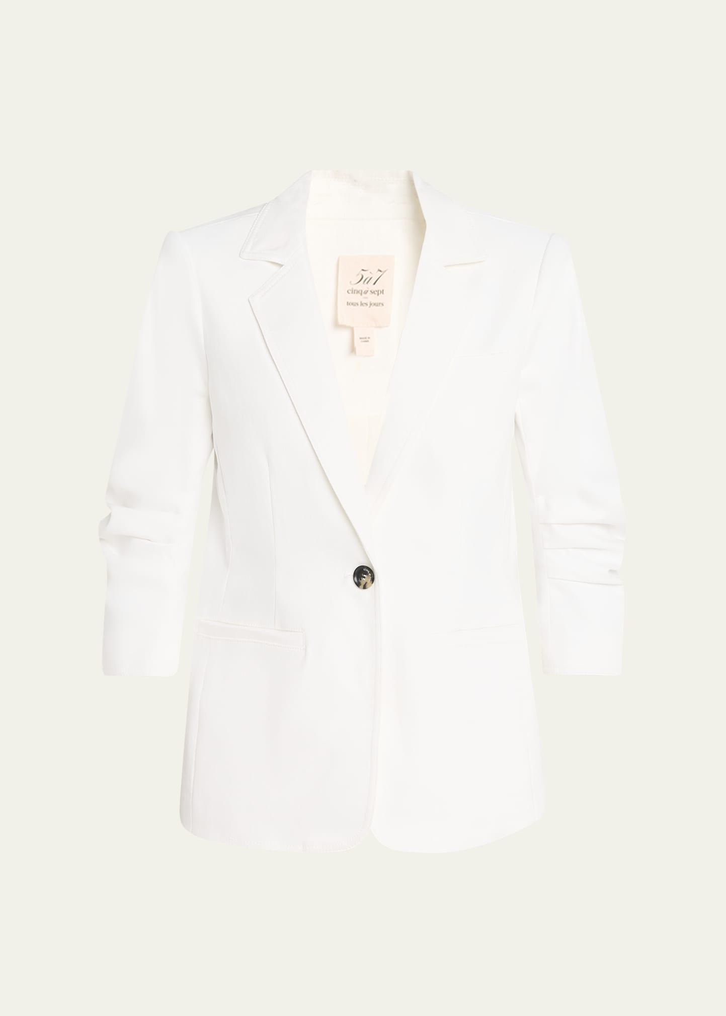 khloe crepe 3/4-sleeve blazer