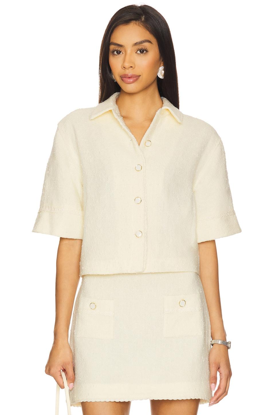 khloe short sleeve button down top