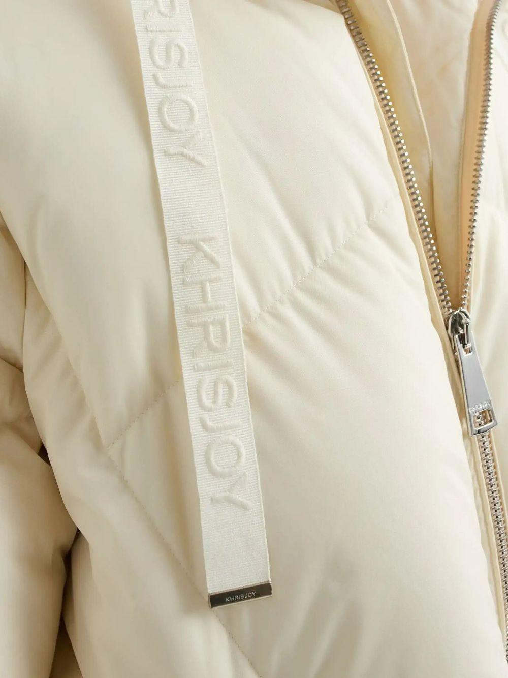 khrisjoy jackets white po poli fill. down fea - women