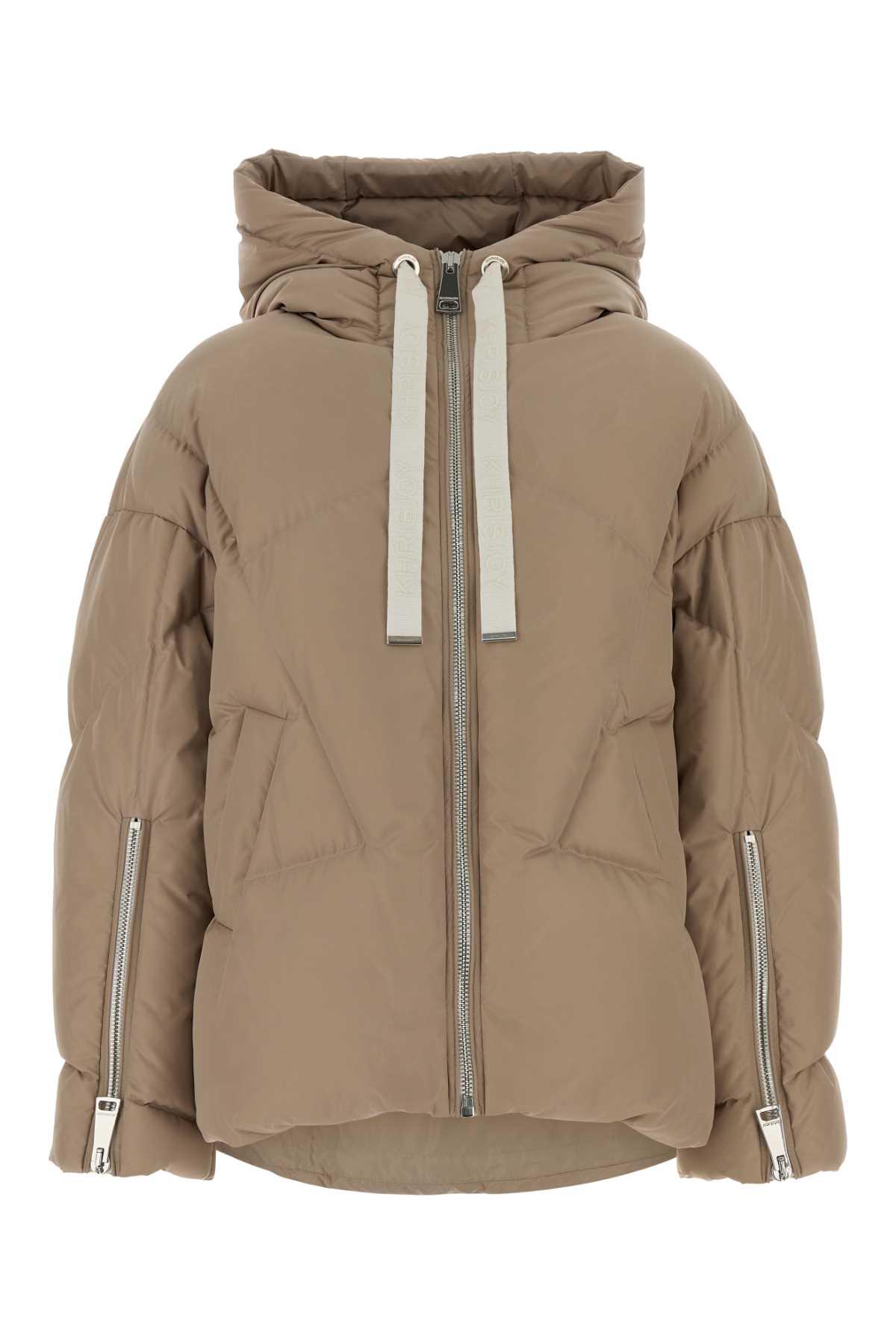 khrisjoy sand polyester blend milano down jacket