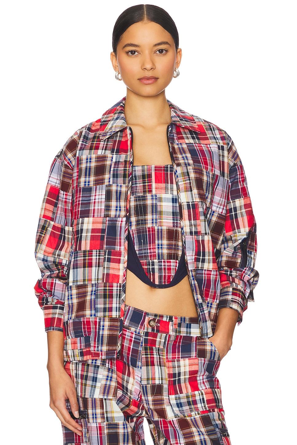 kian patchwork bomber