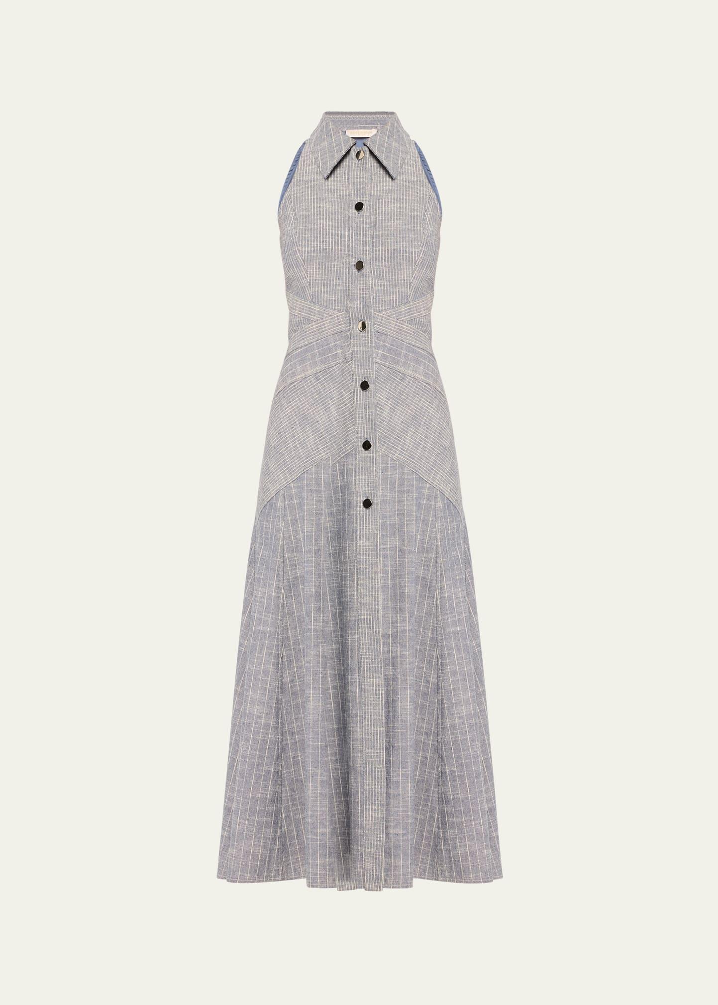 kiana striped shirtdress