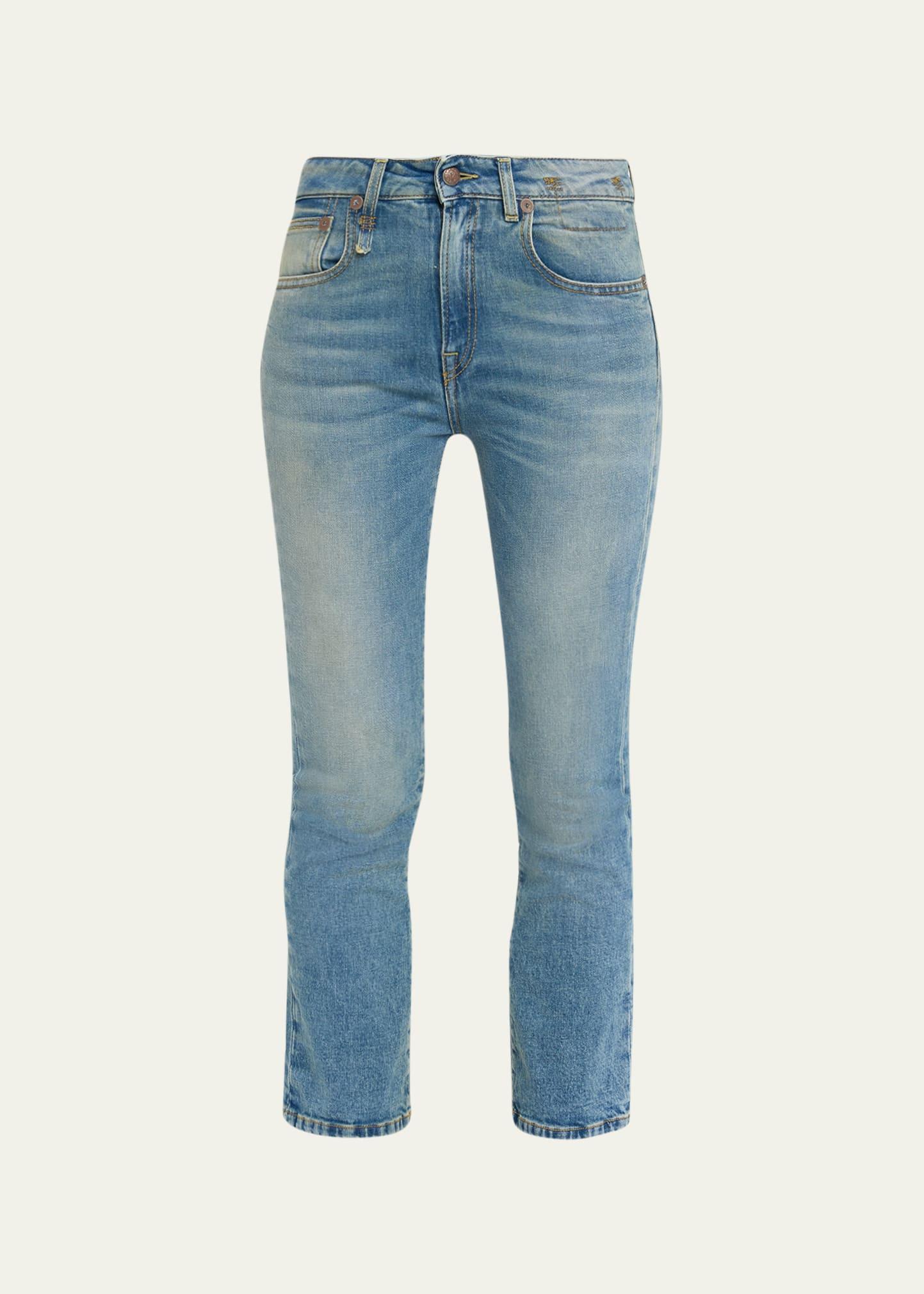 kick fit straight cropped jeans