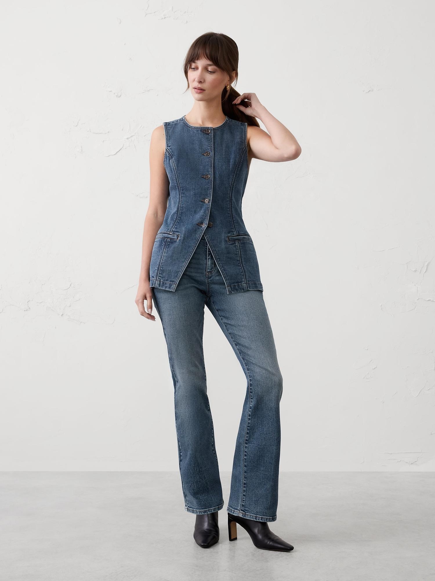 kick flare mid-rise jean