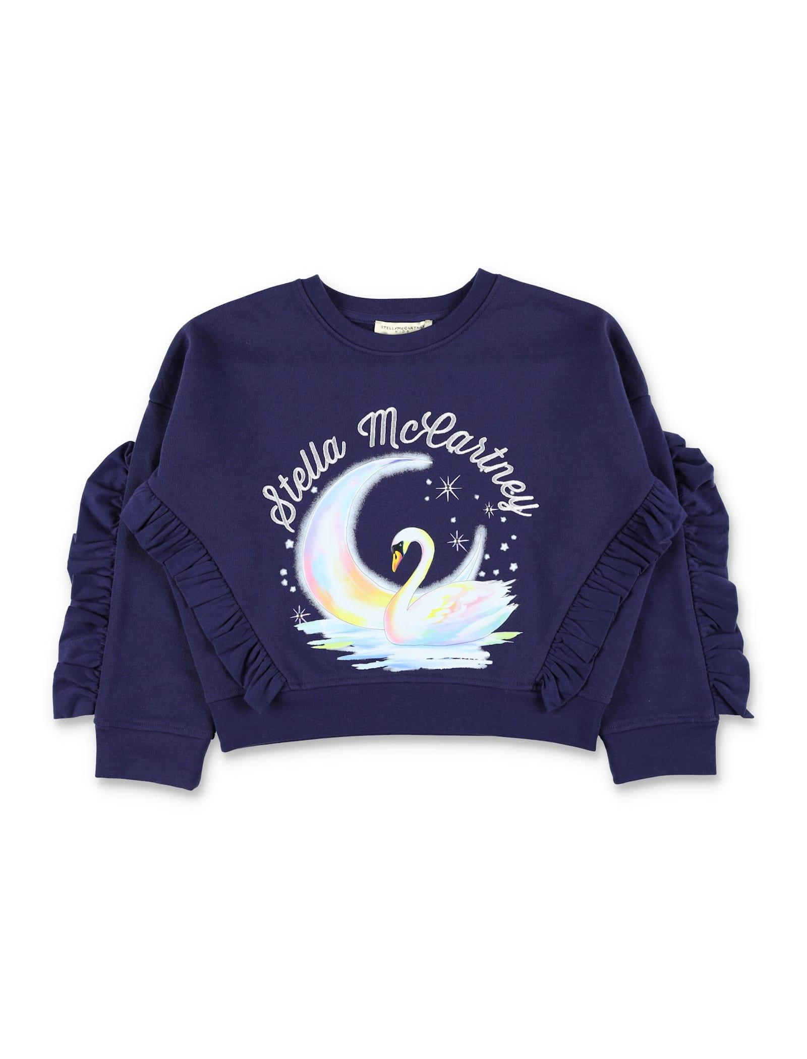kid - stella mccartney kids swan ruffle sweatshirt