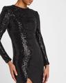 kiera side-slit sequin column gown