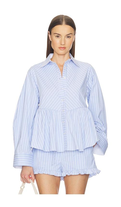 kika vargas ambika top in baby blue.