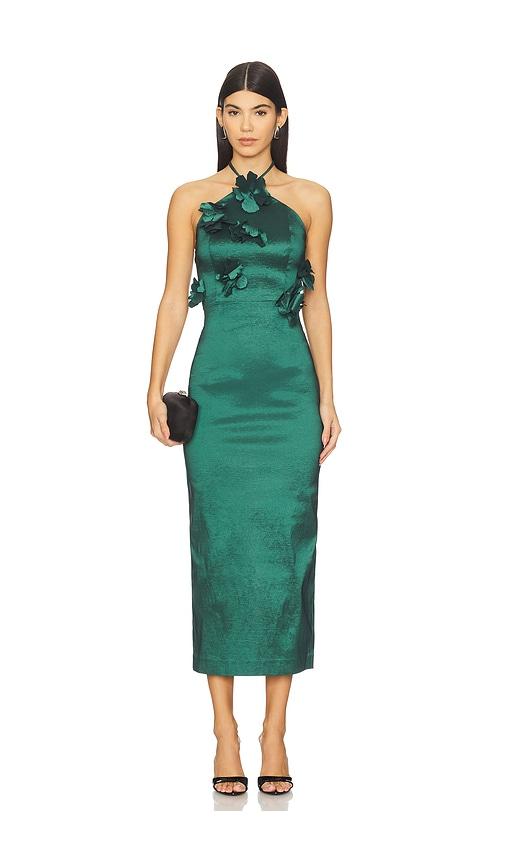 kika vargas megertu dress in green.