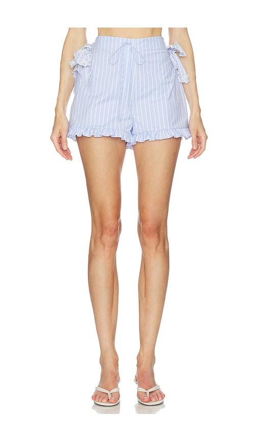 kika vargas sally short in baby blue.