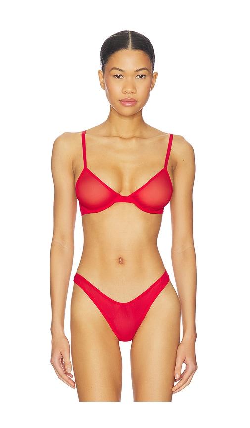 kiki de montparnasse brienne molded demi bra in red.