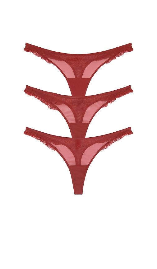 kiki de montparnasse gifting thong french lessons thong trio in burgundy.