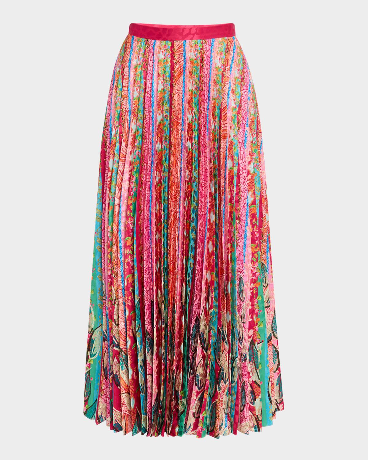 kim mosaic stripe skirt