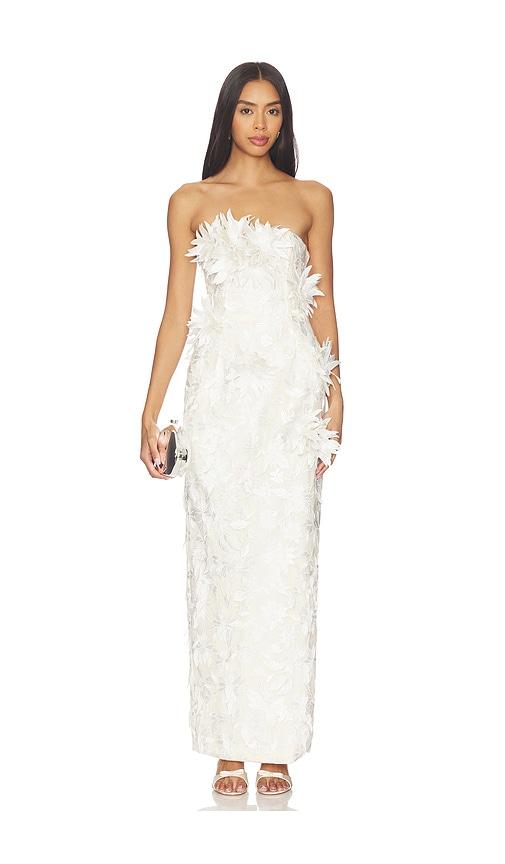 kim shui floral dress in white.