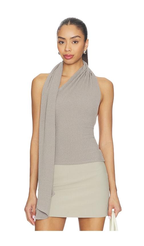kimberly taylor adri knit top in beige.