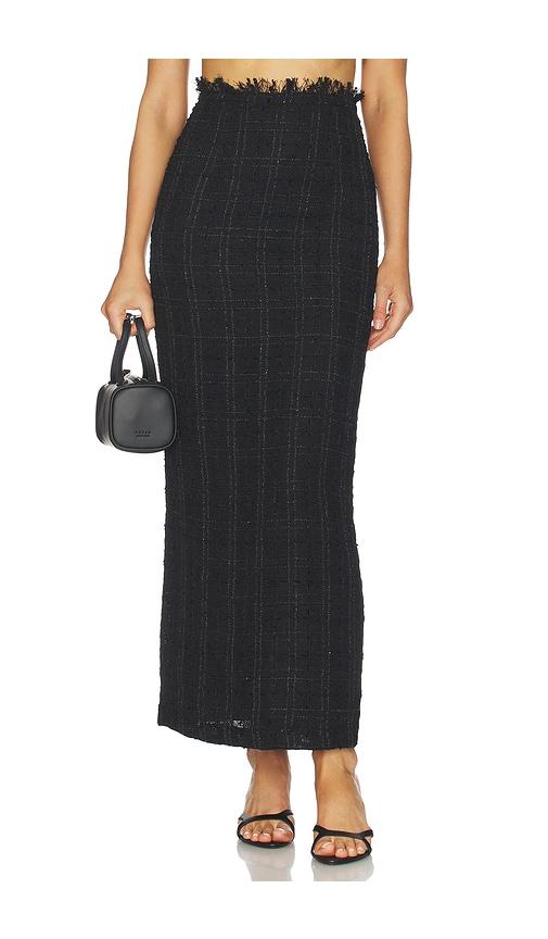 kimberly taylor column skirt in black.