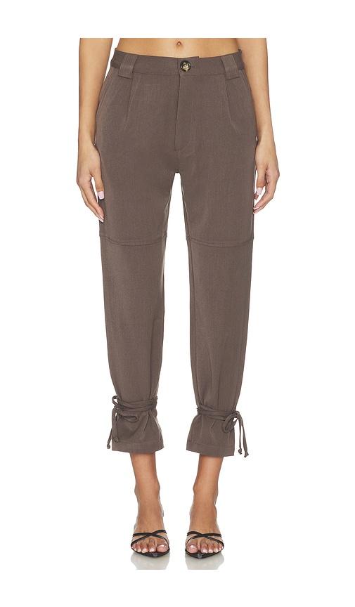 kimberly taylor tom utility pant in brown.