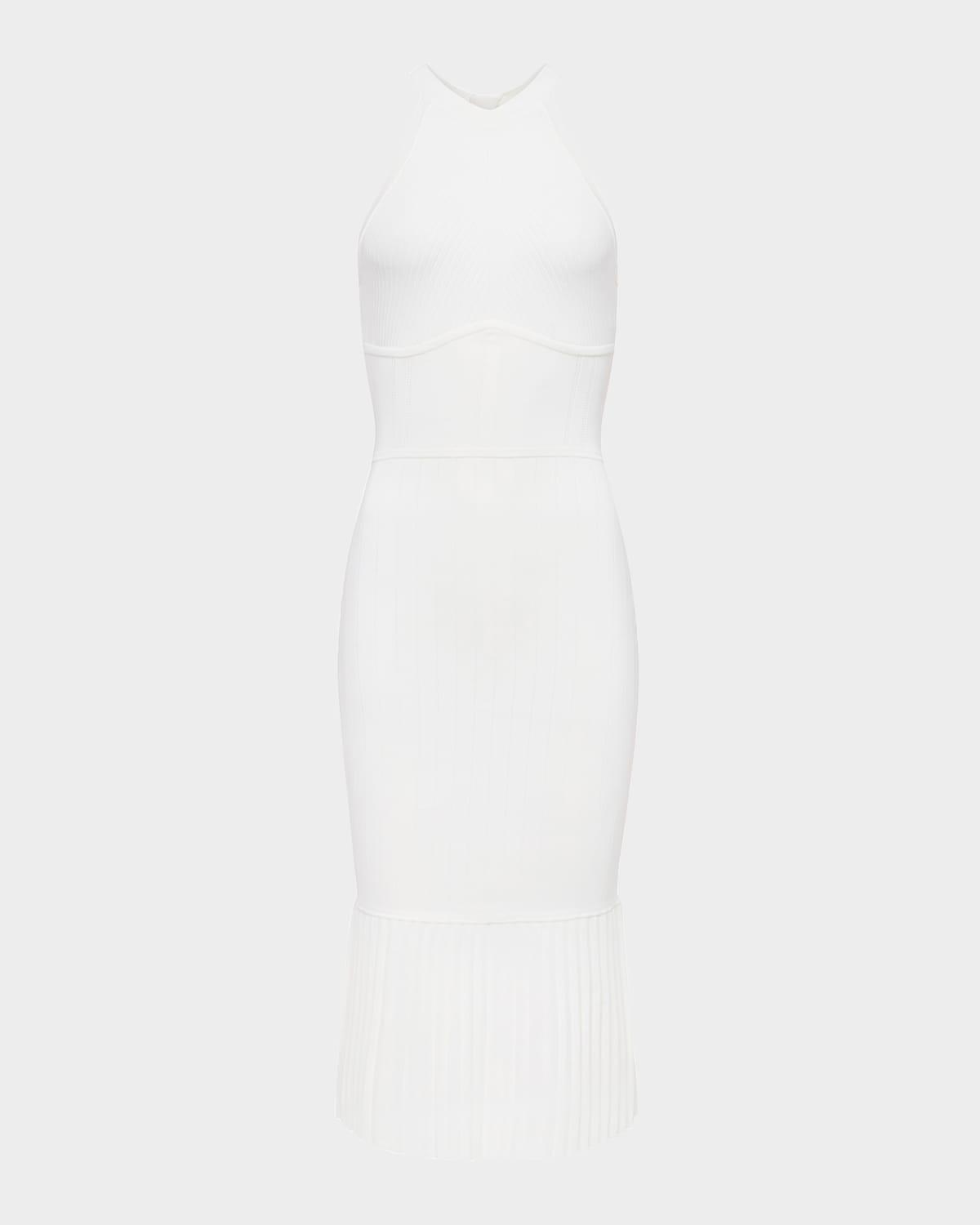 kimi pleated-hem knit dress