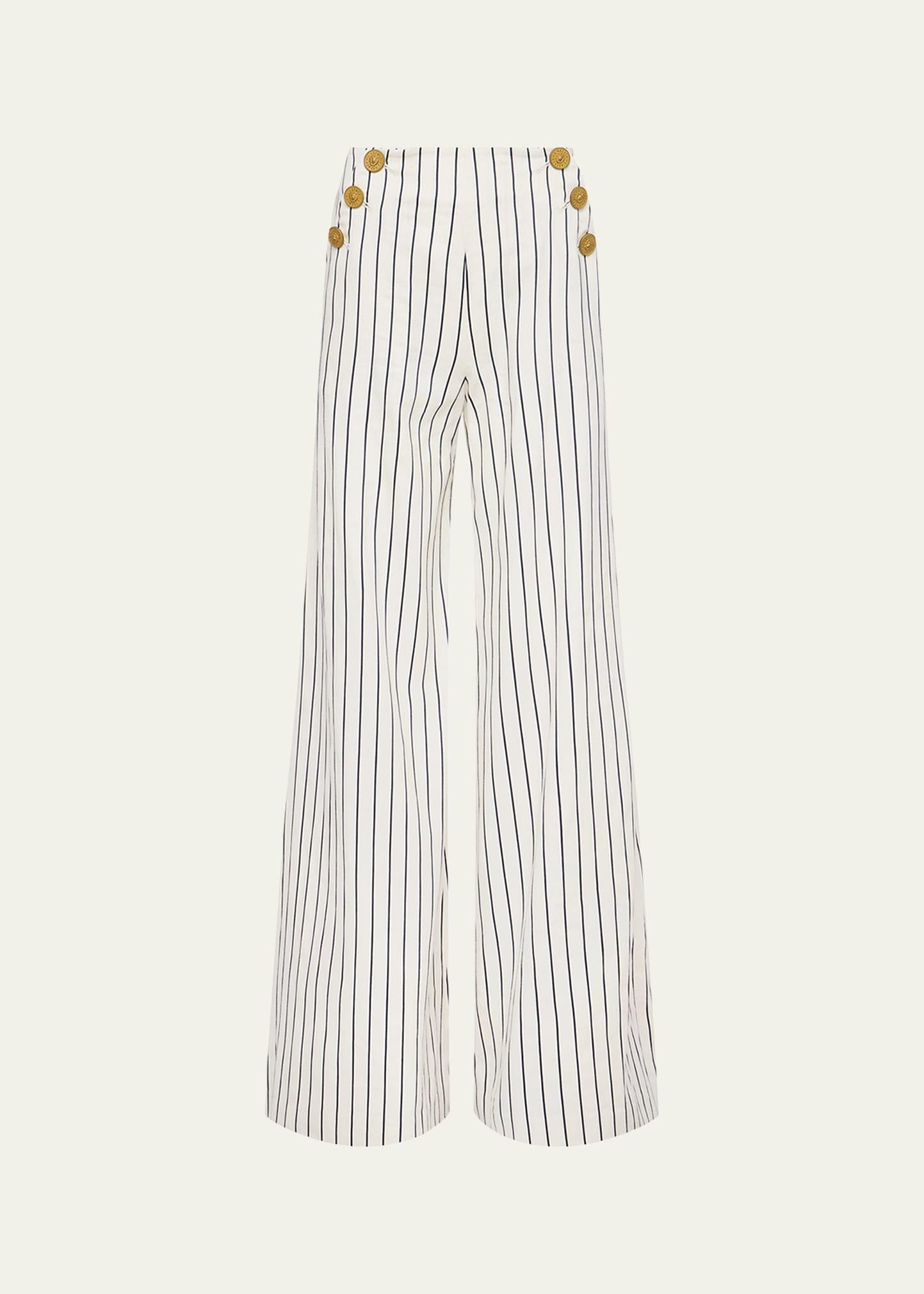 kingston striped wide-leg pants