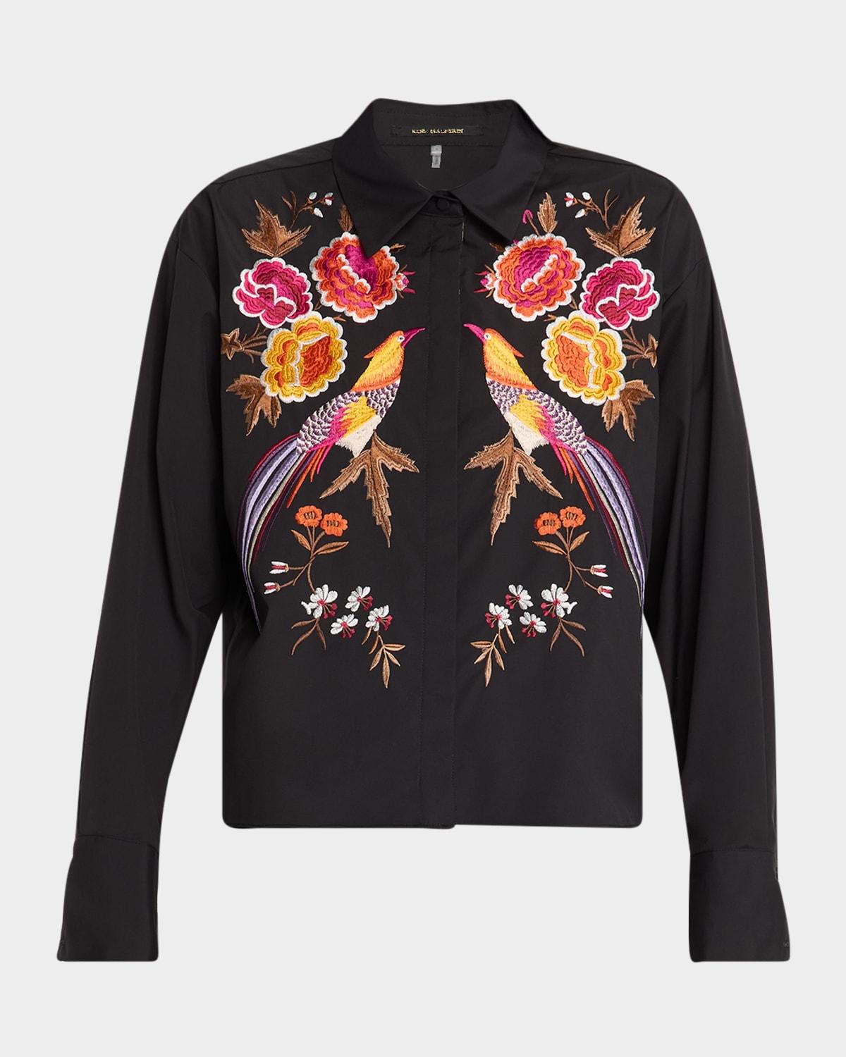 kinsley embroidered button-down shirt