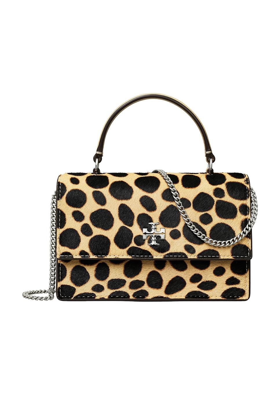 kira haircalf mini top handle chain wallet
