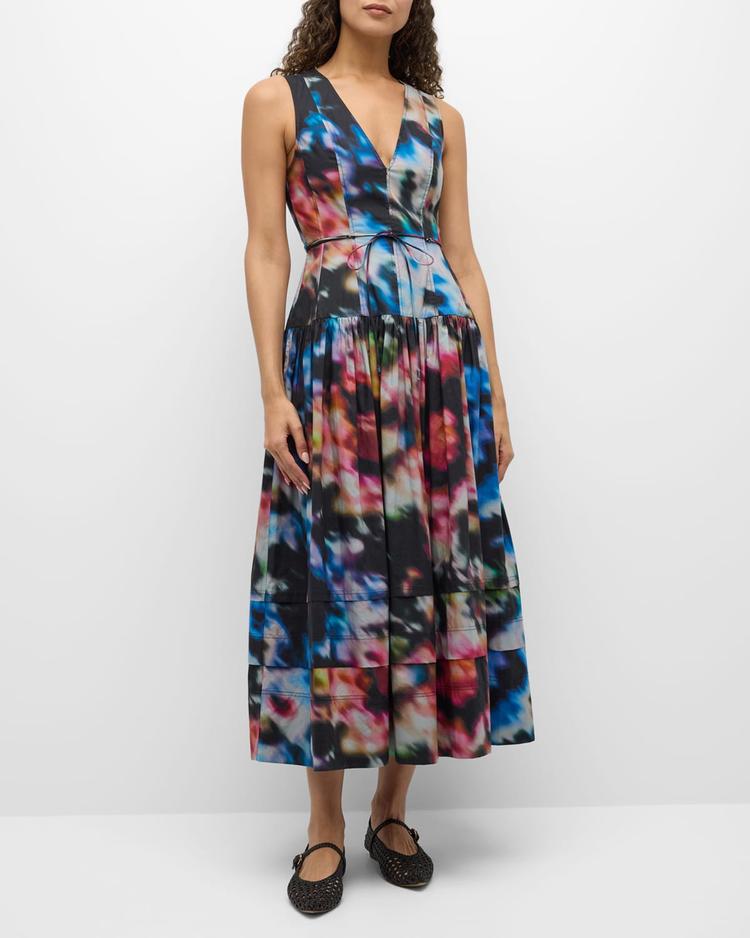 kiran v-neck midi dress