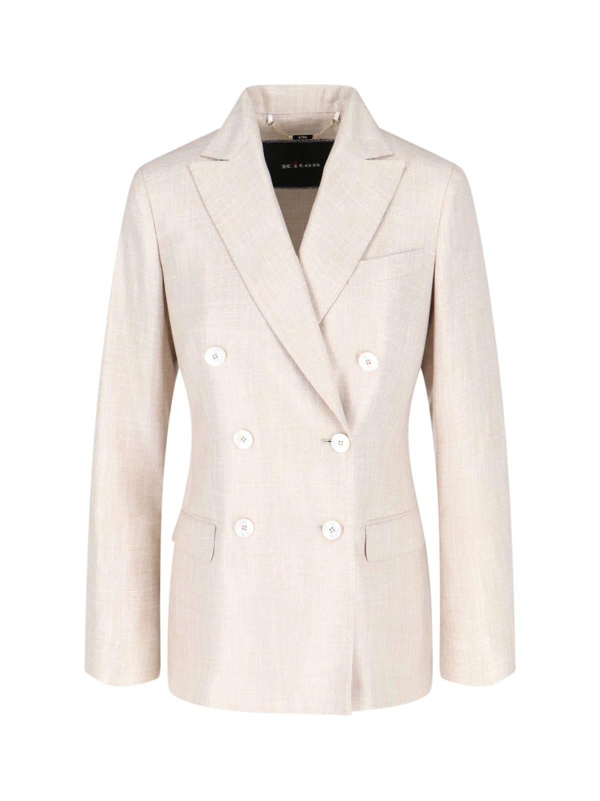 kiton double-breasted blazer