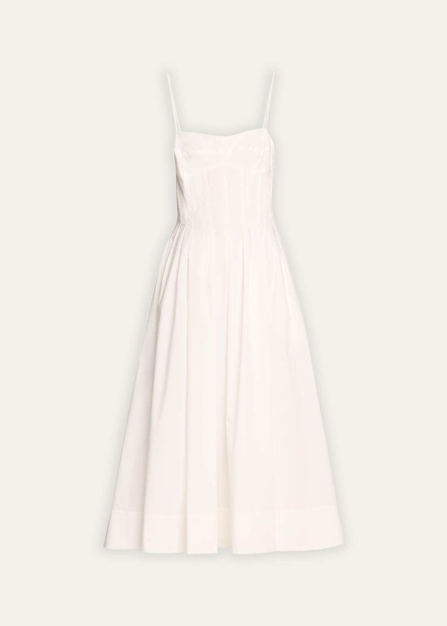 kittiya sleeveless a-line midi bustier dress