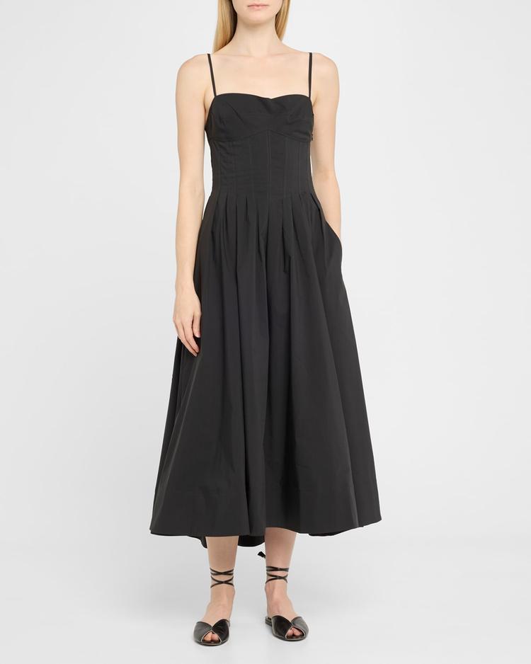 kittiya sleeveless a-line midi dress