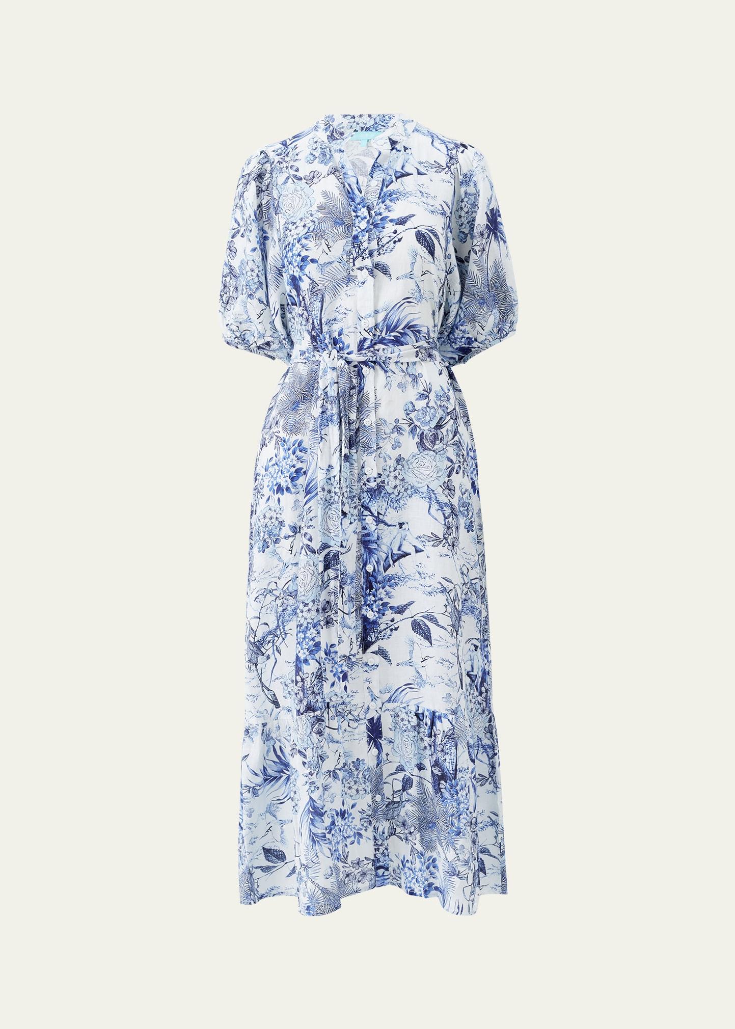 kitty belted maxi shirtdress