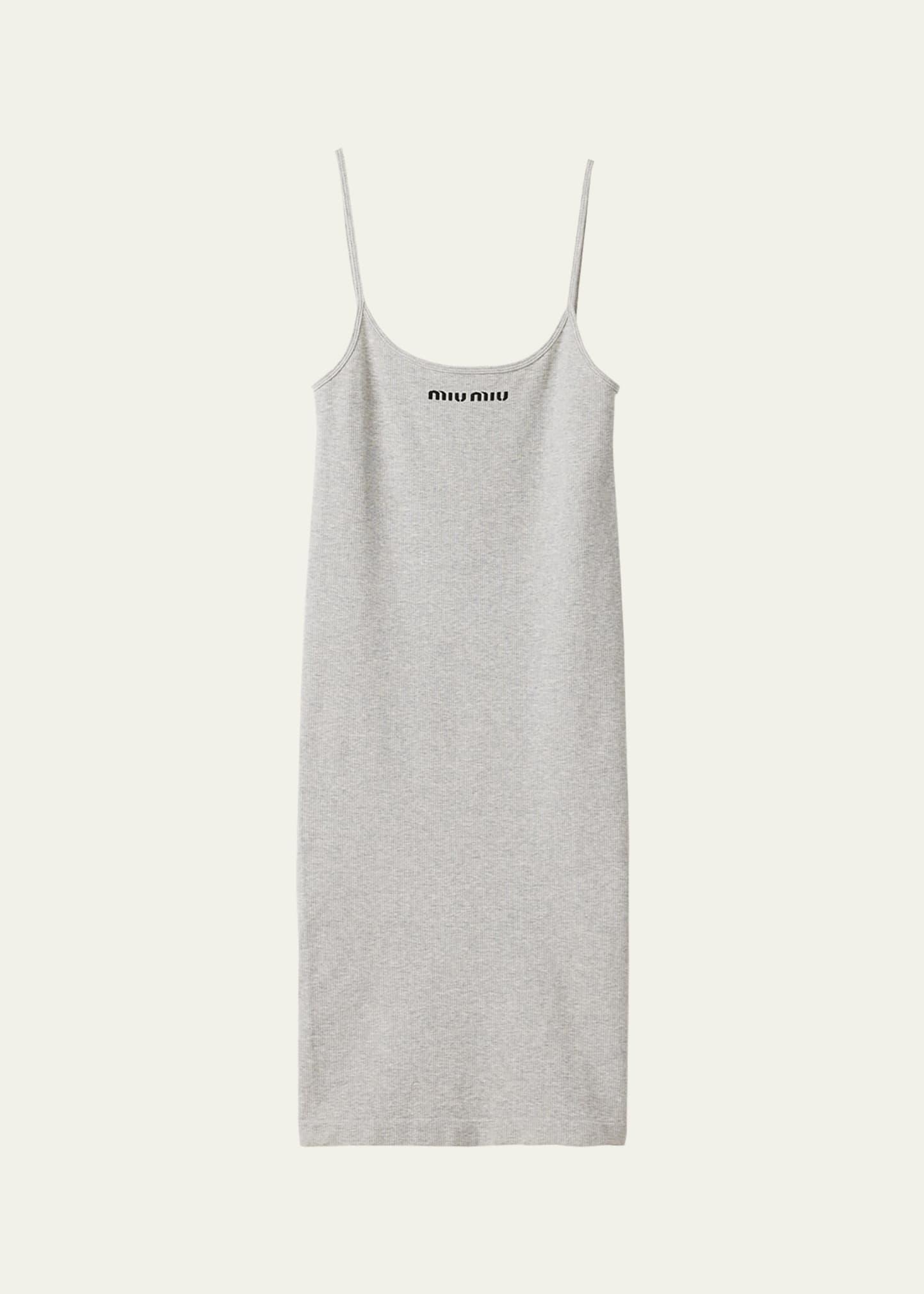 knee-length rib tank dress