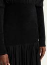 knit band sheer chiffon midi dress