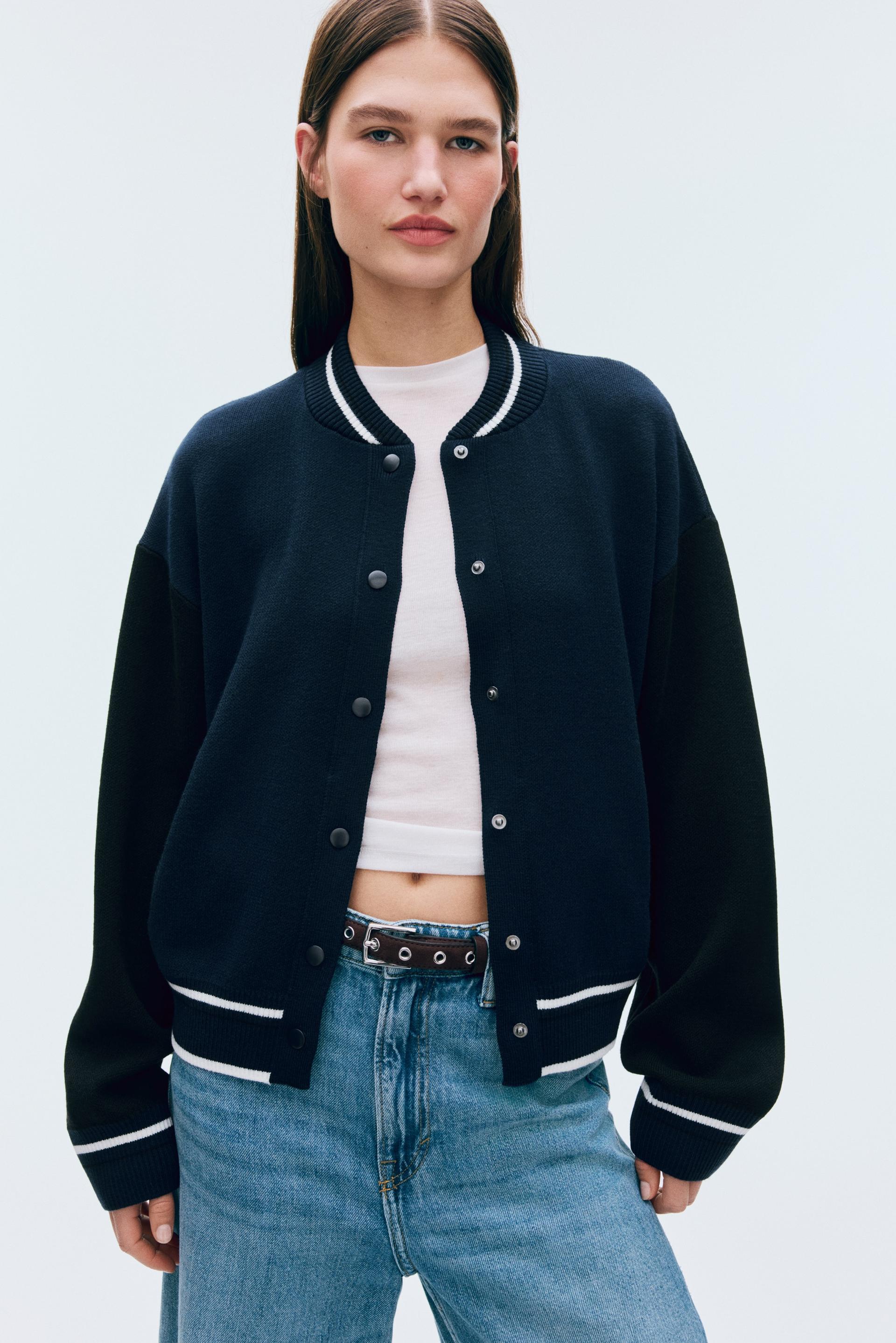 knit baseball jacket