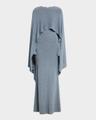 knit cape maxi dress
