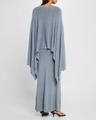 knit cape maxi dress