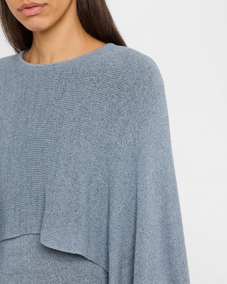 knit cape maxi dress